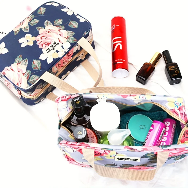 1PC New Portable Makeup Bag, Wash Bag, Travel Outdoor Large Capacity Portable Storage Bag, Bathing Waterproof Shower Bag 5