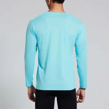 Men  Long Sleeve CompressionT Shirt Elastic Training T-shirt Gym Fitness Workout Tights Sport Jersey Athletic Running Shirt 2