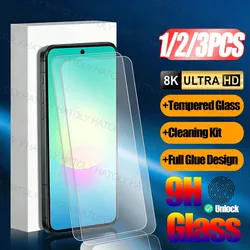 Premium Tempered Glass Screen Protector - Full Glue Anti - Scratch Protective Glass (1/2/3 - Pack) for Galaxy A27