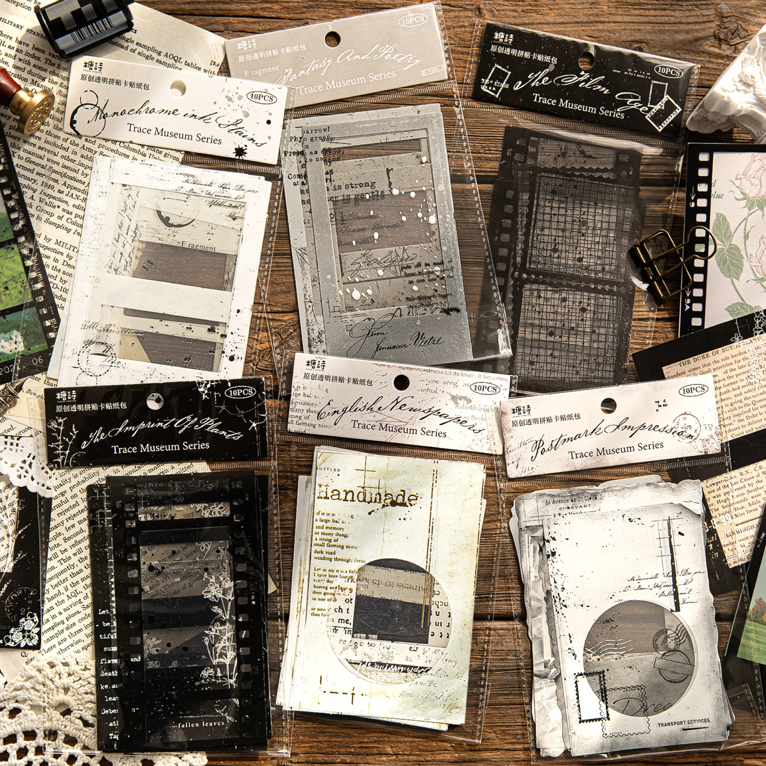 Vintage Photo Film Frame PET Sticker Package DIY Diary Junk Journal Decoration Label Stickers Album Scrapbooking 10 Sheets