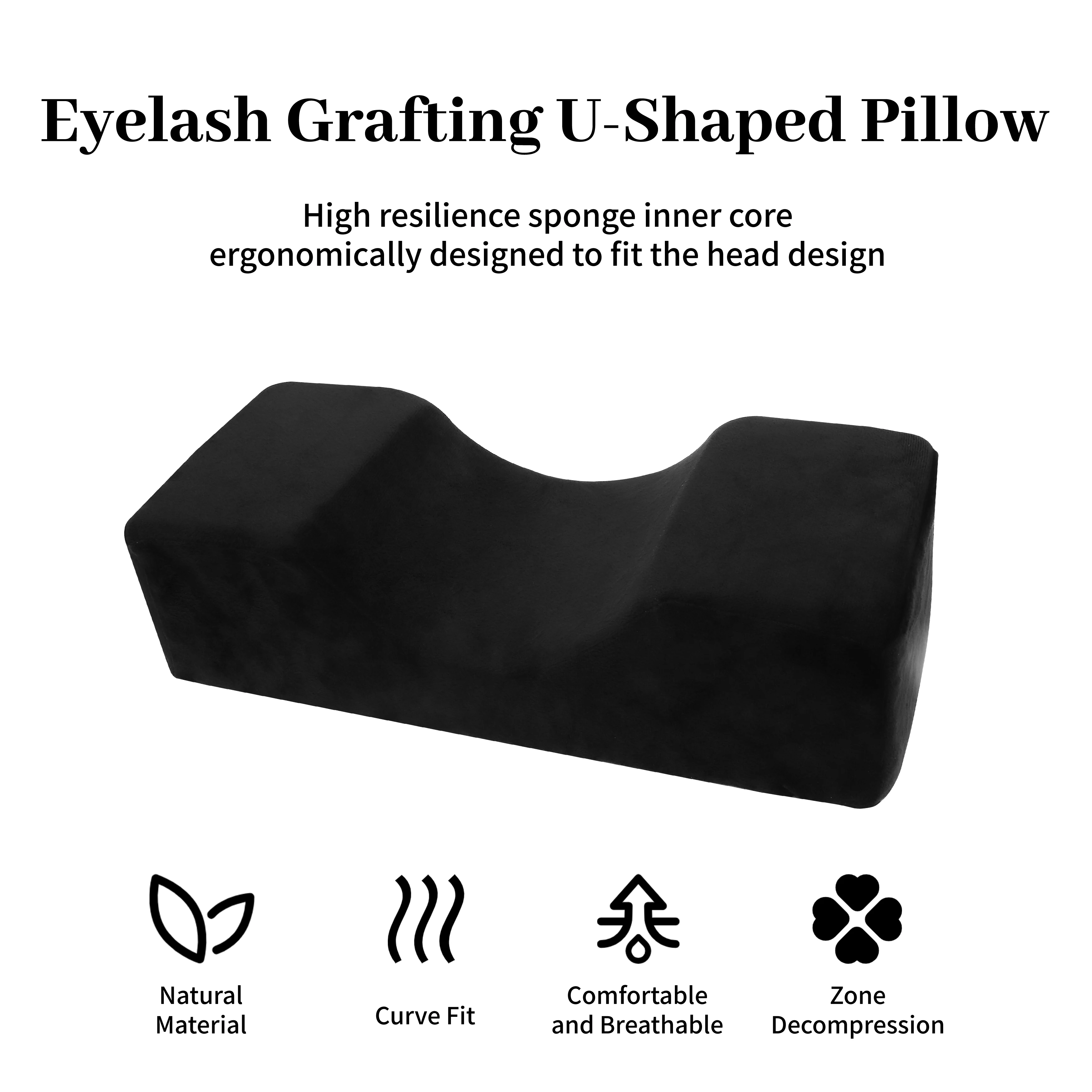 Professional Lash Pillow Neck Support Eyelash Pillow Soft Grafting Eyelashes Memory Foam Eyelash Extension Pillow Makeup Salon