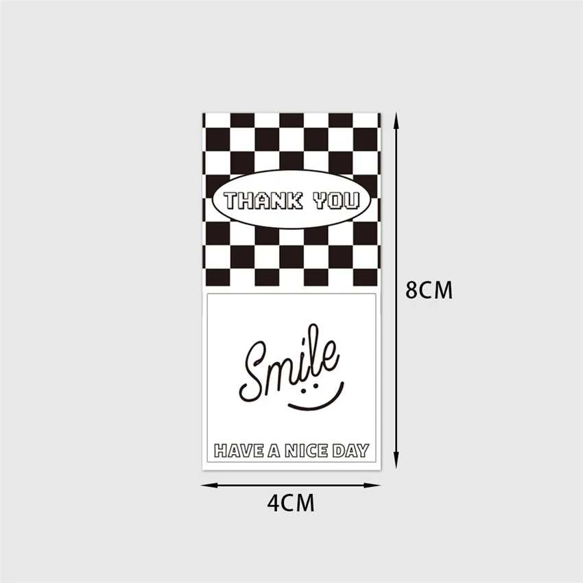 thumbnail image 2 of GINCEVHY 720 PCS 1\" X 3\" Smile Thank You Stickers, Black And White Color Rectangle Gift Envelope Seals, Thank You Lables For Small Bussiness, Packaging, Online Retailers, Boutiques, Boxes(6 Roll 2 of 11