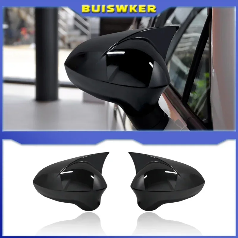 

2 pieces Rearview Mirror Cover Cap Black for Seat ibiza Cupra 2009-2017