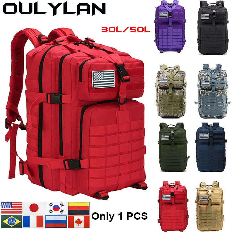 

Рюкзак OULYLAN 30 л/50 л, мужской вместительный армейский рюкзак 3P для кемпинга, уличная сумка для рыбалки, рюкзаки для пешего туризма и охоты
