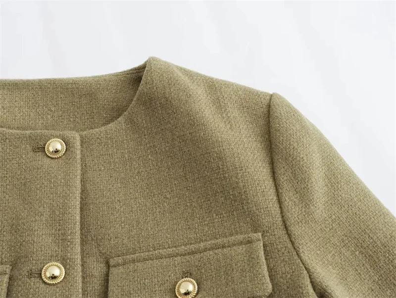 Veste courte en tweed élégante pour femme