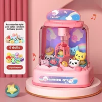 Toys Claw Arcade Crane Small Household Coin Operated Game Machine Pinching Dolls and Twisting Egg Christmas Gift Toys 1