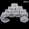 20Pcs Earplug Storage Box Mini Transparent Plastic Small Container Case Pill Hook Jewelry Organizer For Home Small Thing Storage 6