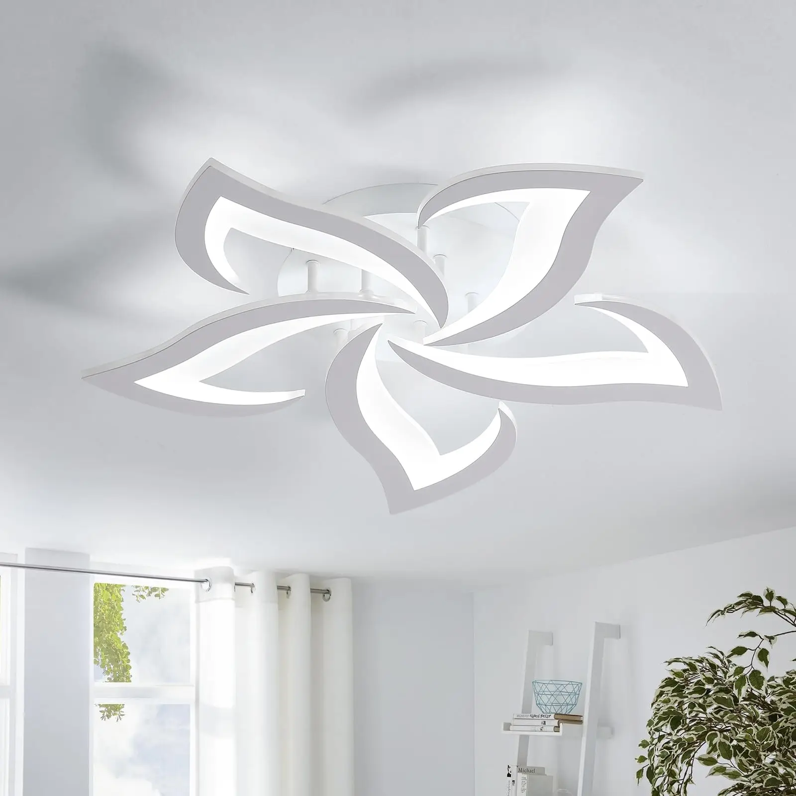 Plafonnier Led Dimmable Avec Télécommande, 60W 6750Lm Lustre Fashion
