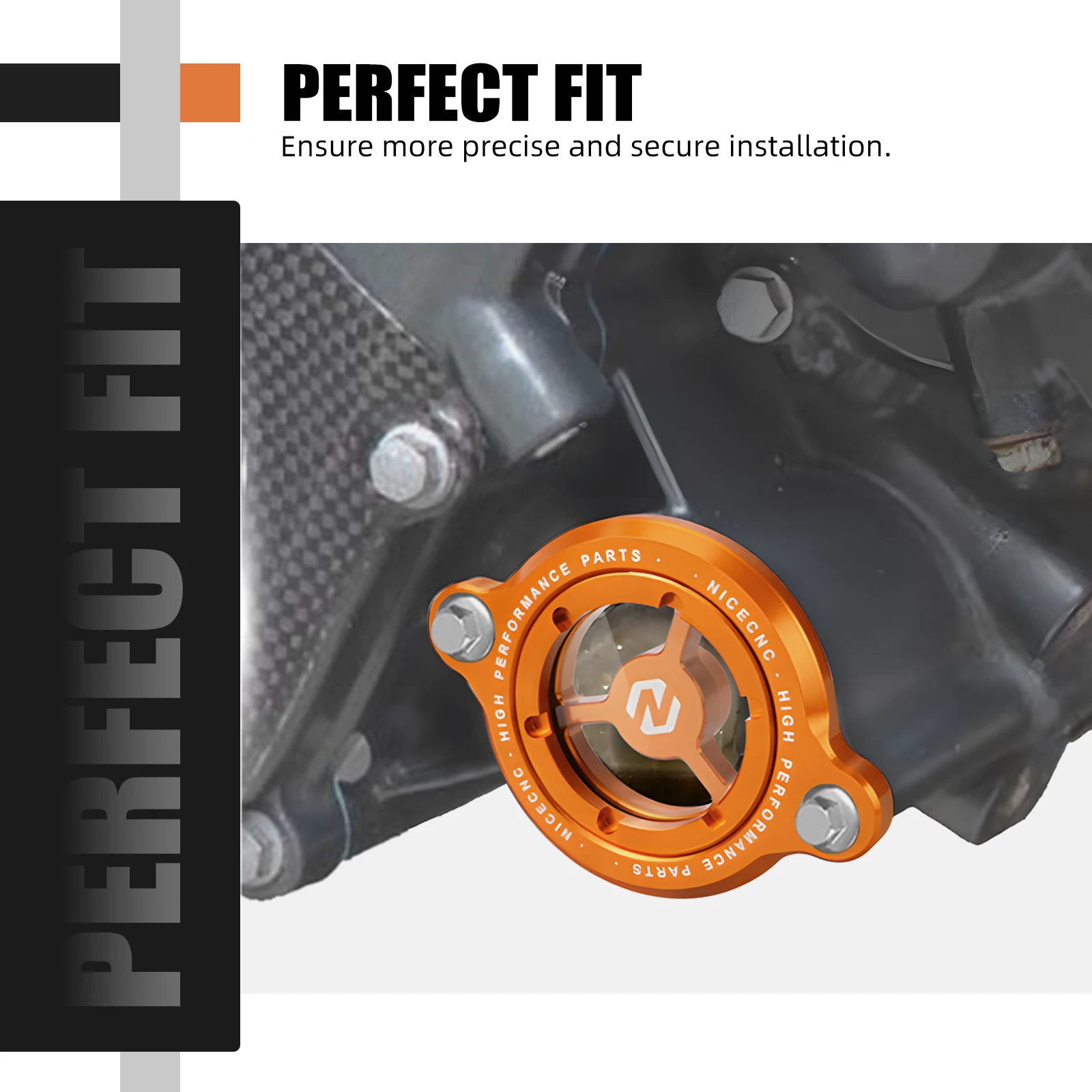 Klare Aluminium-Motorölfilterabdeckung für KTM Duke 125 200 250 390 2016 2017 2018 2019 2020 2021 2022 2023 125 200 250 390 Duke – Detail 7