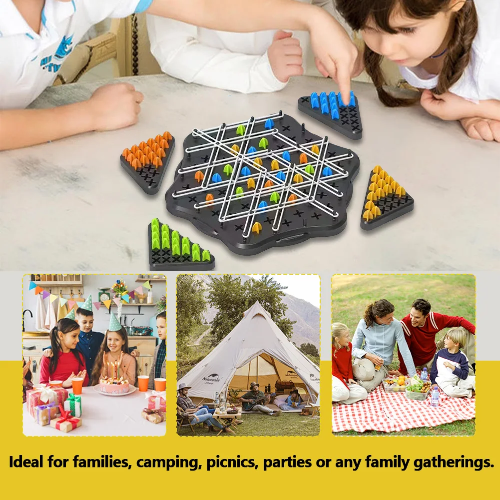 Chain Triggle Chess Game Triggle Rubber Band Game Toy For Kid Interactive Board Battle Set For Family Party Gift