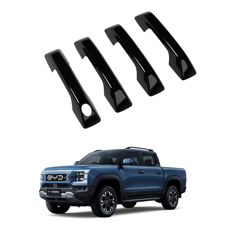BYD 샤크 6 차량 도어 핸들 커버 블랙 스타일리시하고 보호적인 액세서리