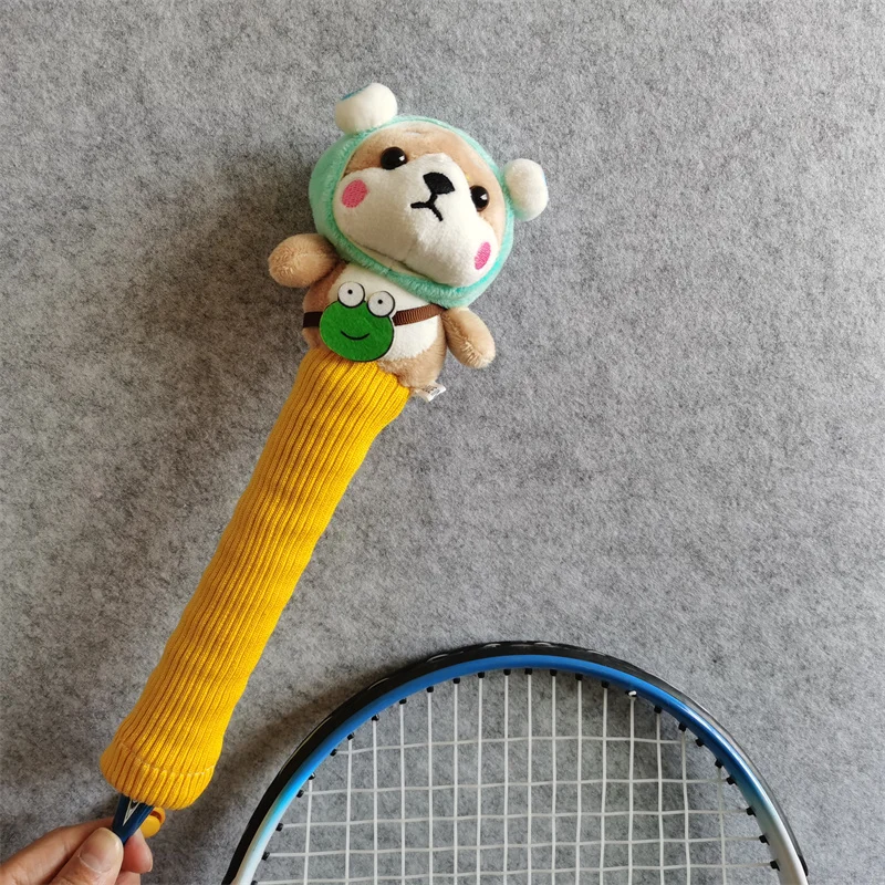 Husky Dog Badminton Racket Handle Cover Plush Doll Grip Protectors Handcraft Gift