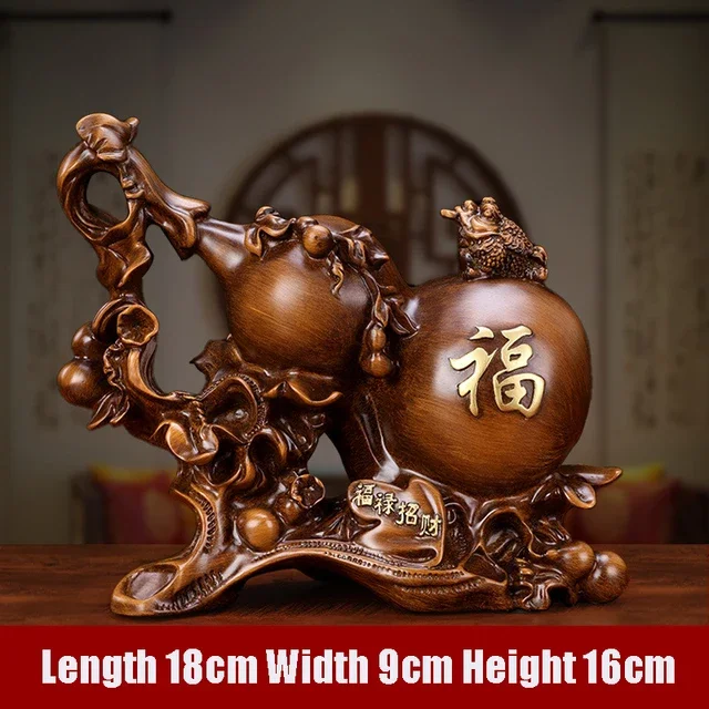 Lucky Gourd Home Accessories Living Room Wine Cabinet Decor Ornaments Crafts Porch Bogu Shelf