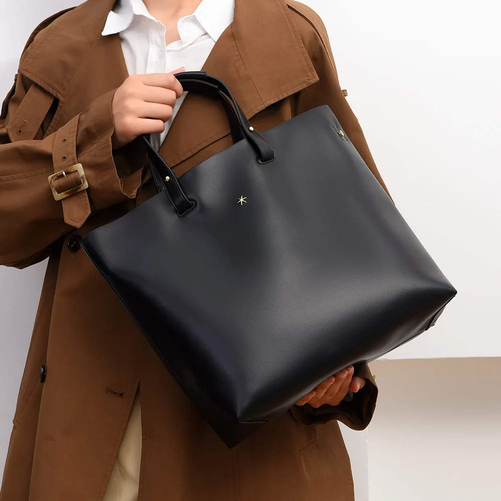 Leather Bag Ladies Genuine Leather Handbags Big Women Bag Large Vintage Female 2025 Office Hand Shoulder Bags For Women Tote