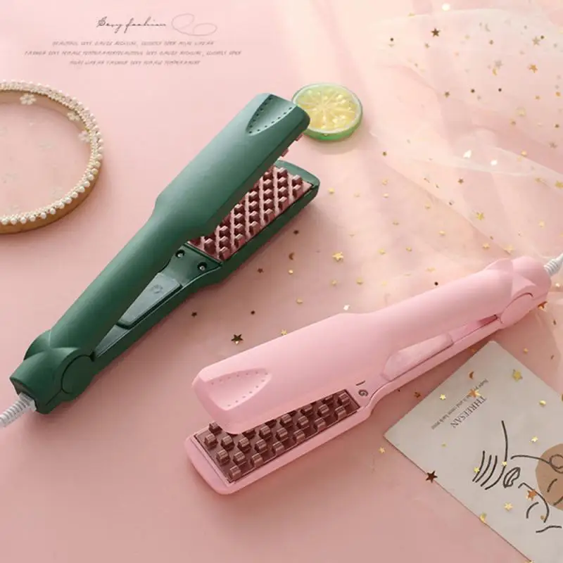 Professional Corn Hair Crimper Curler Dry & Wet Use Corrugated Irons Ceramic Curling Iron With Temperature Control Waving Tool new electric hair curler with lcd screen professional curling iron hair curlers irons 9 38mm wand waver hair styling tools