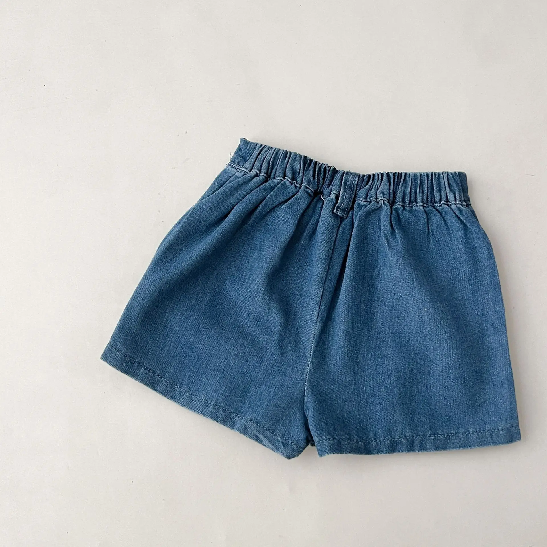 Solid Denim suit baby spring  autumn long-sleeved denim shirt jacket trousers two-piece baby boys girls Simple Casual 2PCS 6