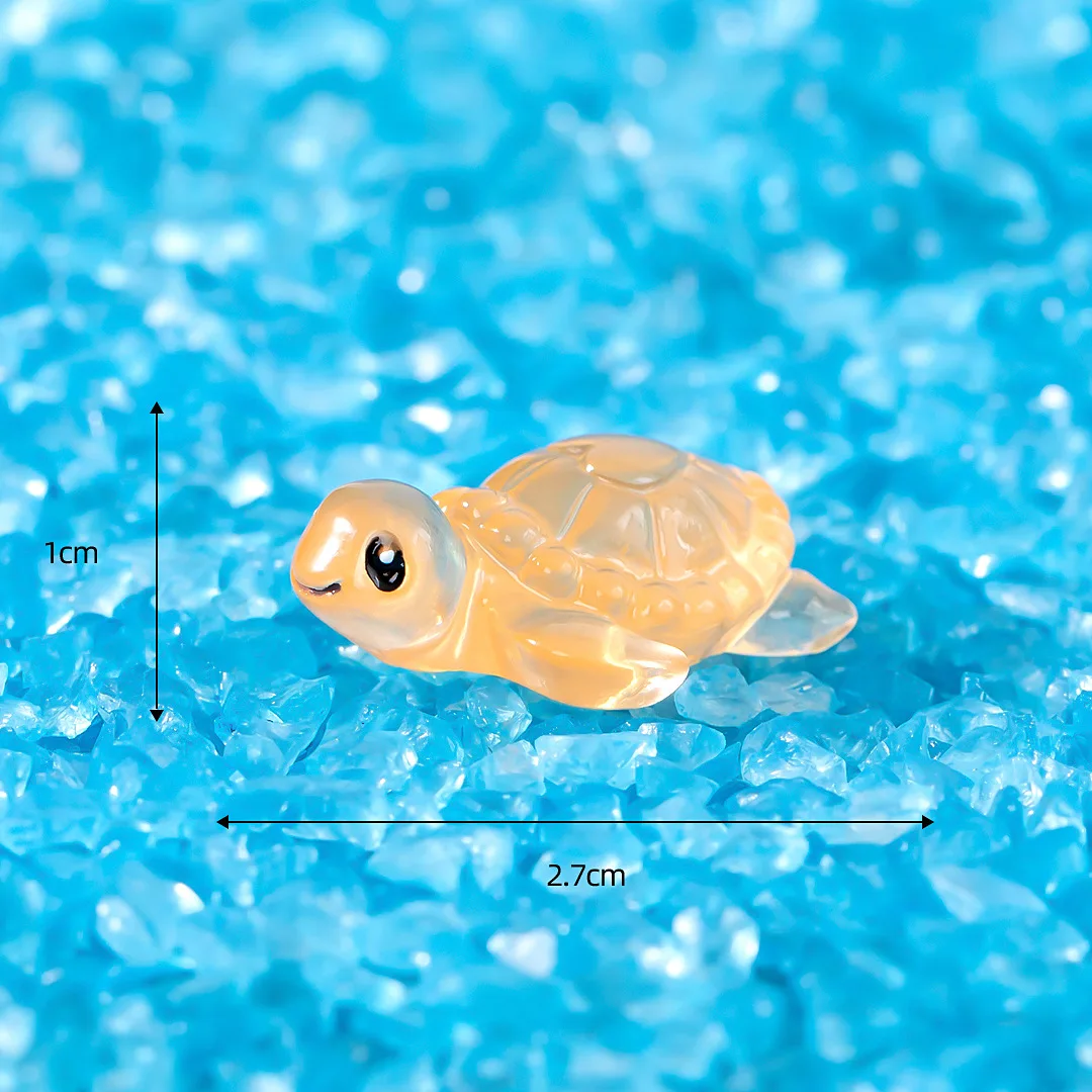 Statua Regalo Decorativo Mini animali in resina che si illuminano al buio, piccole statuette per la decorazione di giardini delle fate e acquari delle case bambole (Yellow, 2x2x2. 6cm
