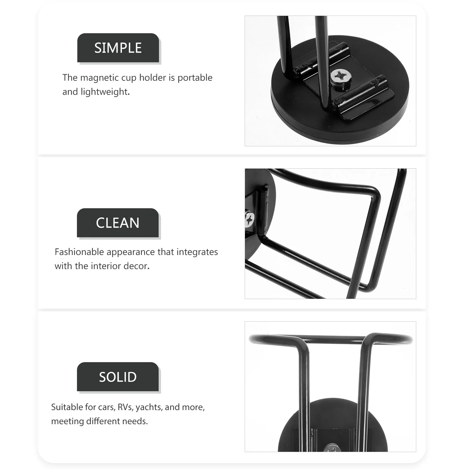 

Metal Cup Holder Magnetic Drink Holder Cup Fixing Stand Universal Bottle Storage Holder Cup Bracket