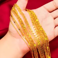 Group collier en or pur 14 carats pour femme, vague d'eau, JOSalle, Sophia, croix étoilée, JO18, collier amaran, bijoux fins, cadeaux 6