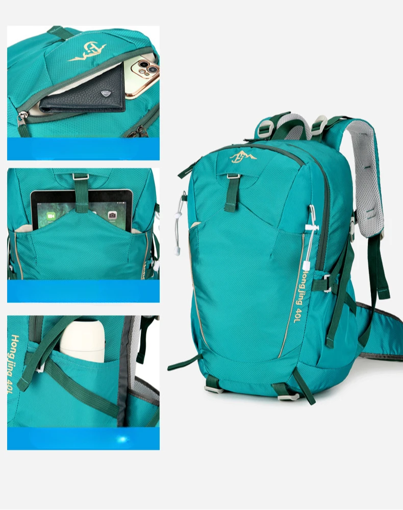 Description Picture 6 of item40L Hiking Camping Backpack Men Women Outdoor Sports Waterproof Light Climbing Bag Cycling Bags Travel Backpack