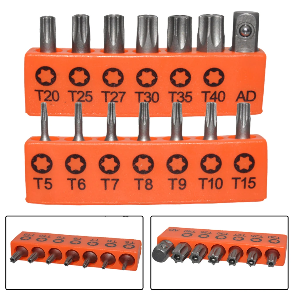 XOOL Juego de destornilladores Torx, 12 en 1 destornilladores magnéticos  Torx con T5 T6 T7 T8 T9 T10 T15 T20 T25 T27 T30 T40 Juego de  destornilladores