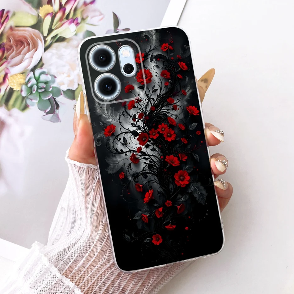 Colorful Flowers Painted Soft Slim Phone Case Cover