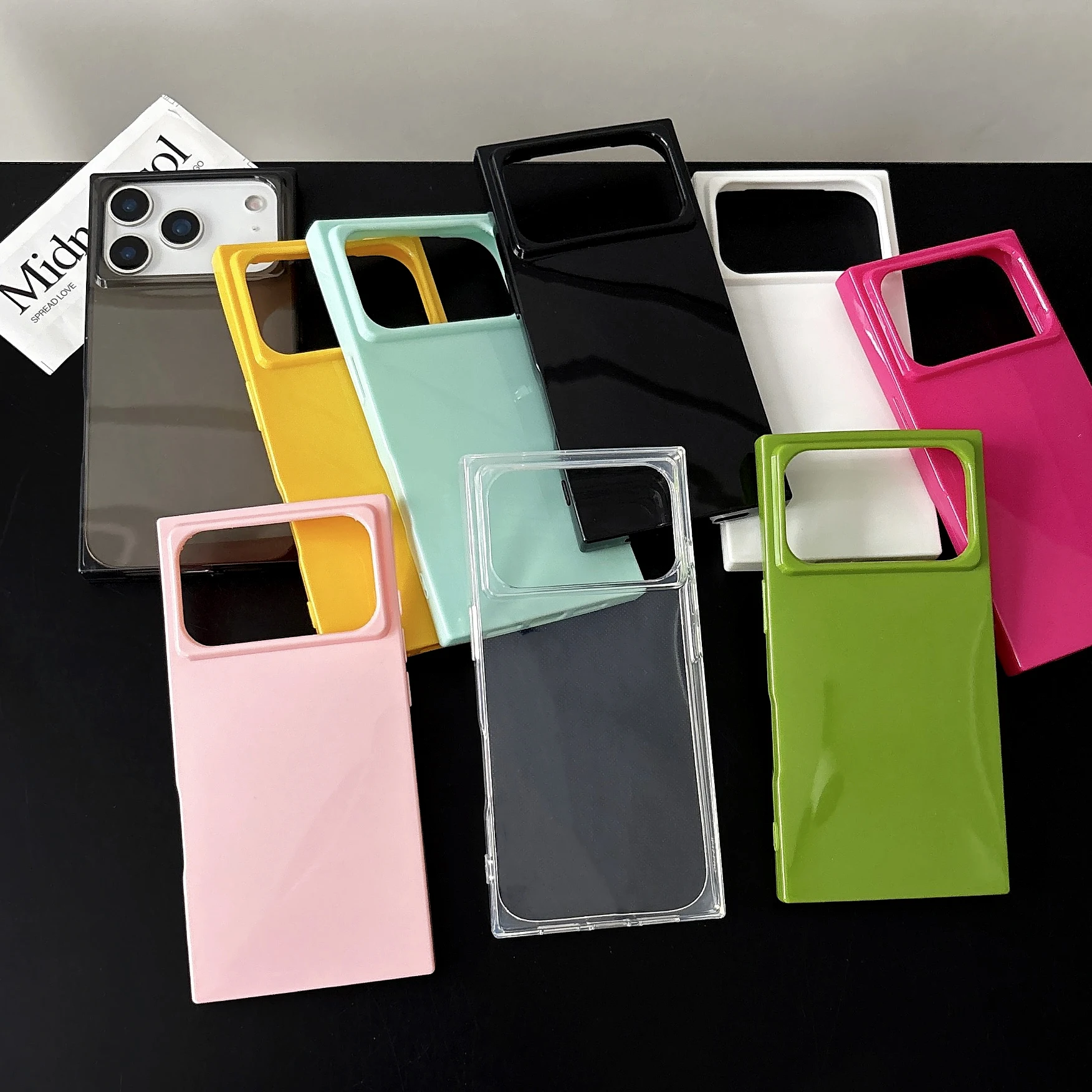 Luxury Soft Ice Cube Square Shockproof Case For iPhone 17 Air 16 E 15 14 13 12 11 Pro Max Plus Fashion Bright Candy Color Cover 6