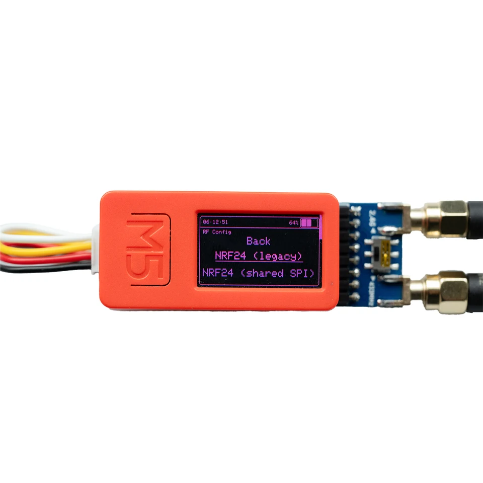 RF 2-in-1 module voor M5Stack StickC Plus, ondersteunt NRF24 2.4GHz en CC1101 433MHz, compatibel met M5Stack StickCPlus 1.1&2 met Bruce Firmware