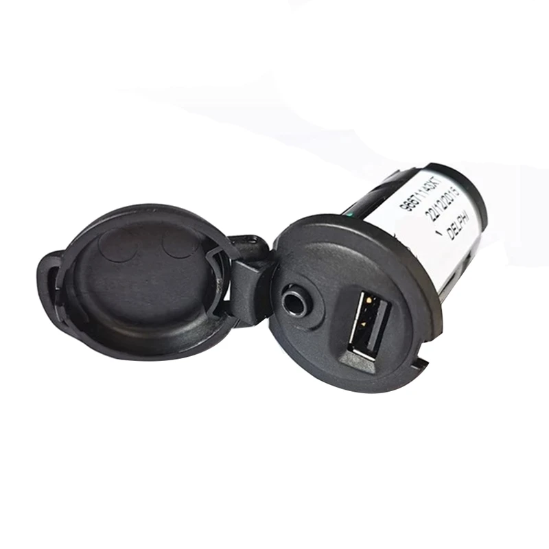 Car USB AUX Interface Adapter Auxiliary USB Plug Socket for Peugeot