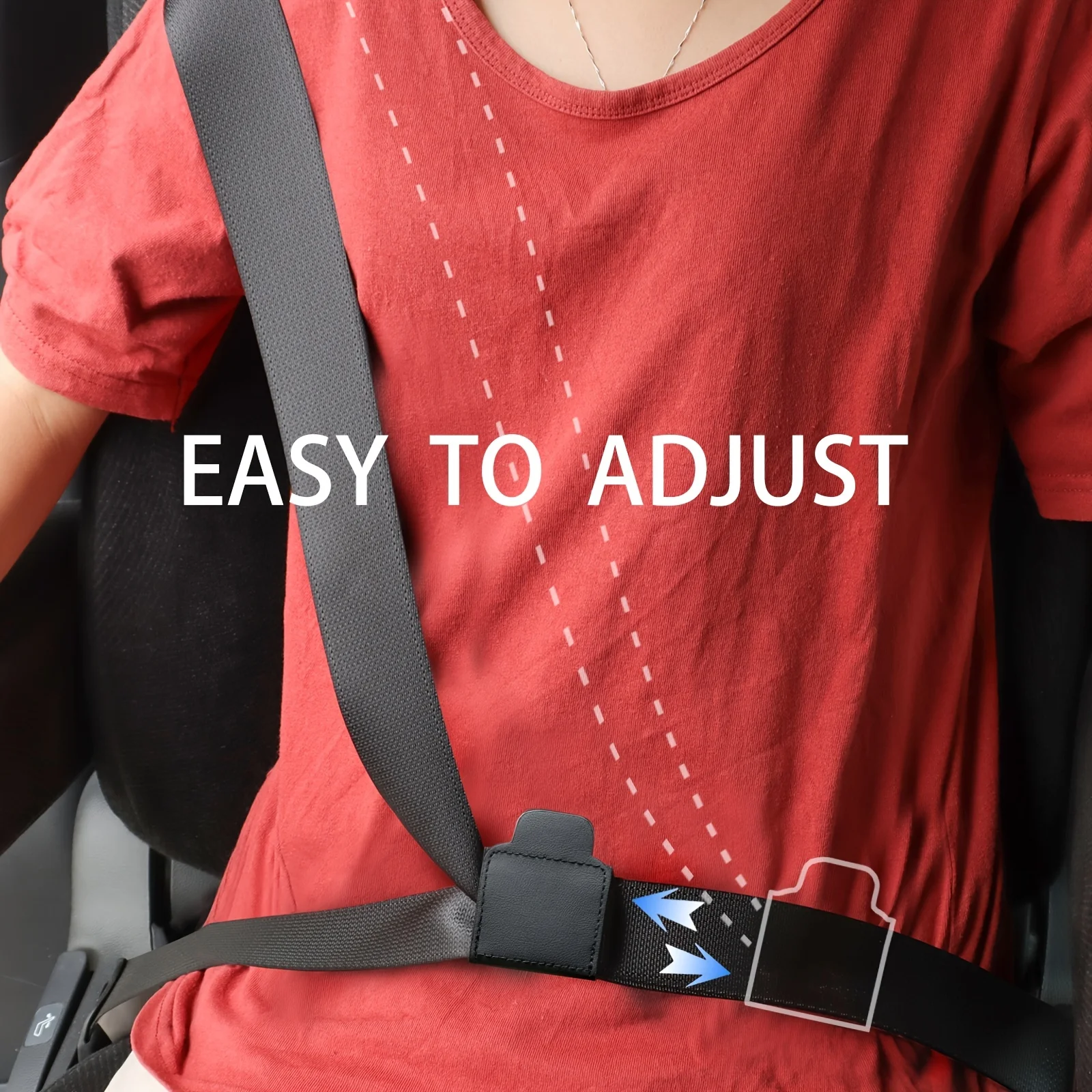 PU Leather Car Seat Belt Adjuster and Limiter Clip