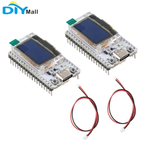 2 комплекта ESP32 WiFi Kit 32 V3 версия макетная плата 0, 96 дюйма синий OLED BLE IoT Dev-Board Полная частота (припаянный контактный разъем)