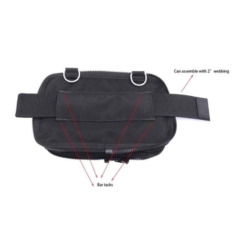 Side Mount Diving Storage Pocket Bag with Double Ended Hook Water Sport Equipment Diving Sidemount Storage 3