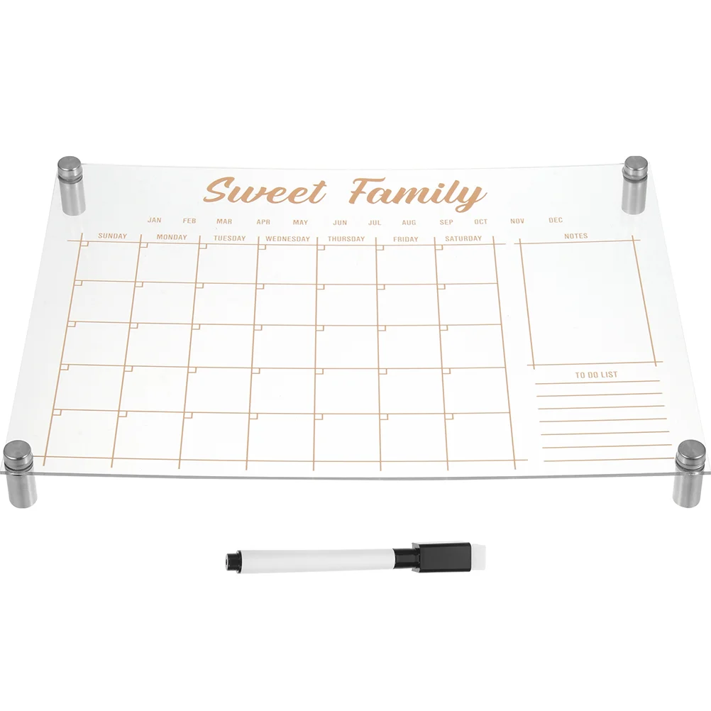 Desktop Weekly Planner Board Student Magnetic Glass Whiteboard Office Decor Acrylic Memo for