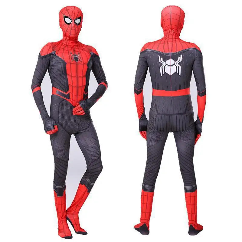 Kids Spiderman Costumes Superhero Miles Spider Man Cosplay Jumpsuit Bodysuit Zentai Launcher Halloween Costumes for Kids Adult