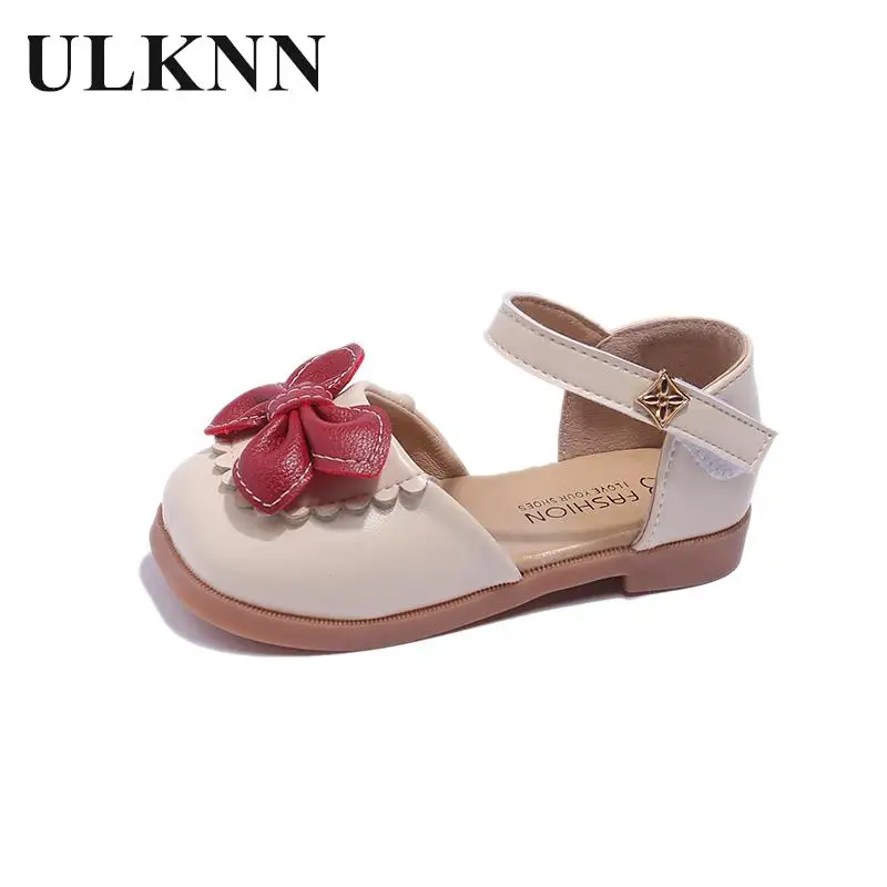 

Детские сандалии для девочек, мягкие кожаные босоножки с бантом, Размер 23-34, черные, лето 2023