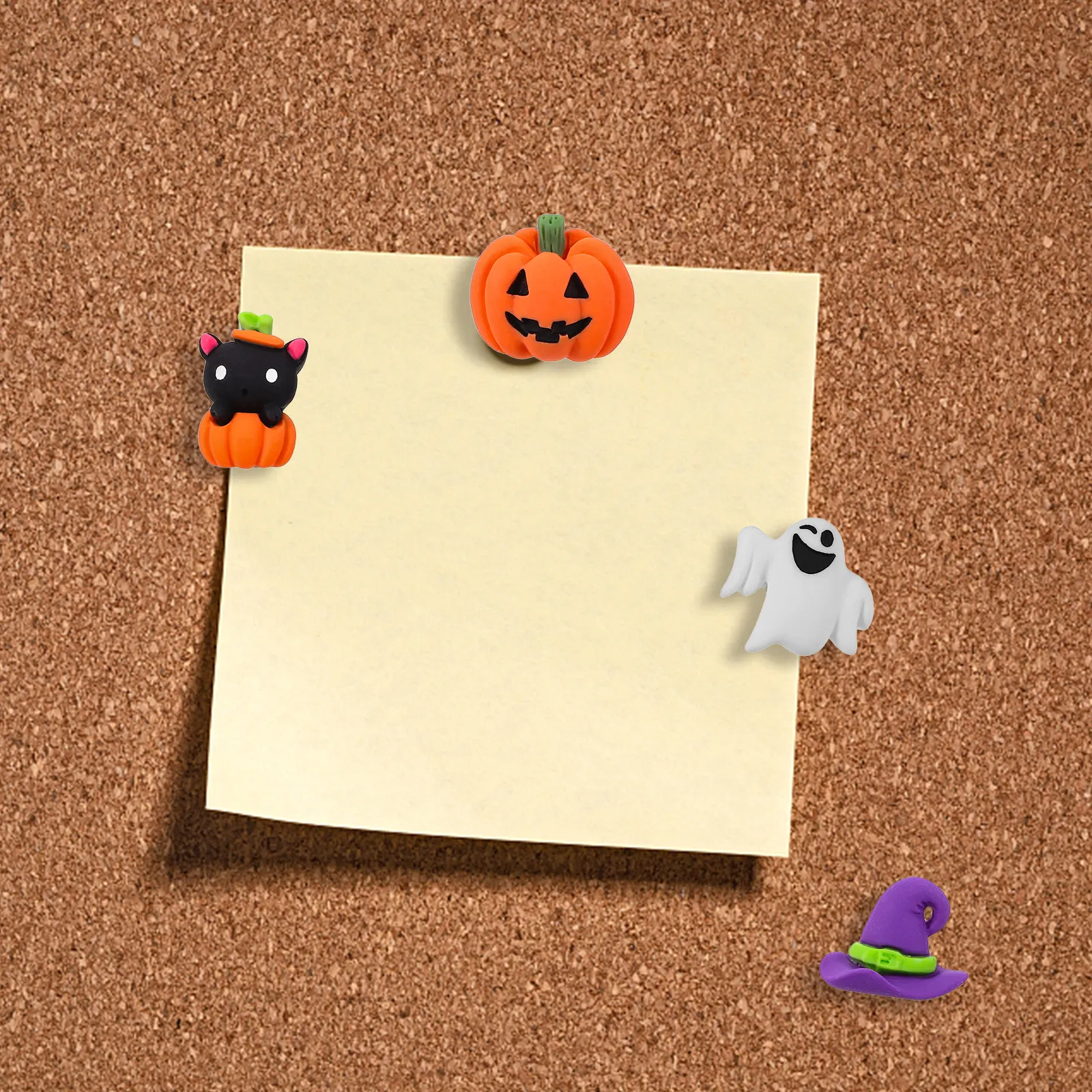 32Pcs 할로윈 호박 검은 고양이 푸시 핀 코르크 보드 벽 사무실 홈 파티 장식 축제를위한 장 압정