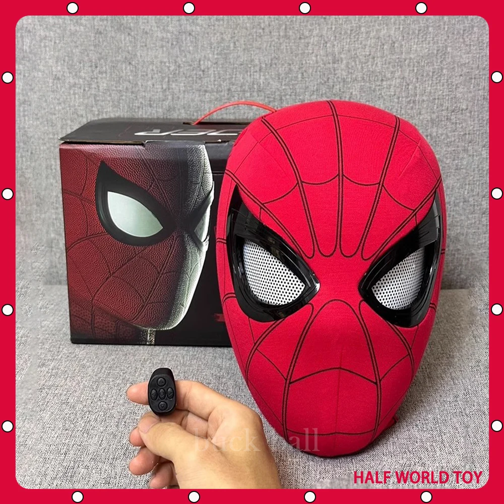 

Маска Человека-паука, глаза, передвижной головной убор с дистанционным управлением, Человек-паук, Питер Паркер, ткань из спандекса, игрушка, подарок