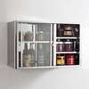 Popular stainless steel wall mounted kitchen  glass door cabinet 5