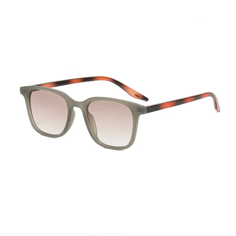 SHAUNA Ultra light Retro Square Sunglasses Ins Popular Contrast Color Matte Gradient Shades UV400_voghion.com