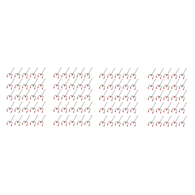 

100Pcs 100mm Pegboard Hooks Slat Wall Retail Display Shop Peg Hang Fits Home Hanger Chrome Metal 1-1.5Kg Loading