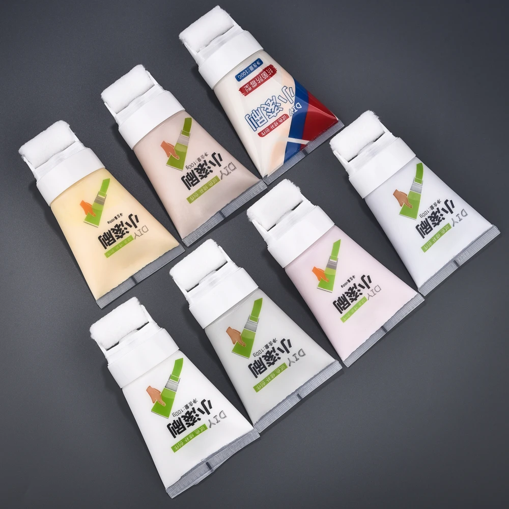 Description Picture 5 of item100g White Pink Wall Small Roller Brush Paint Interior Wall Repair Household Wall Graffiti Repair Environmental Protection Paint