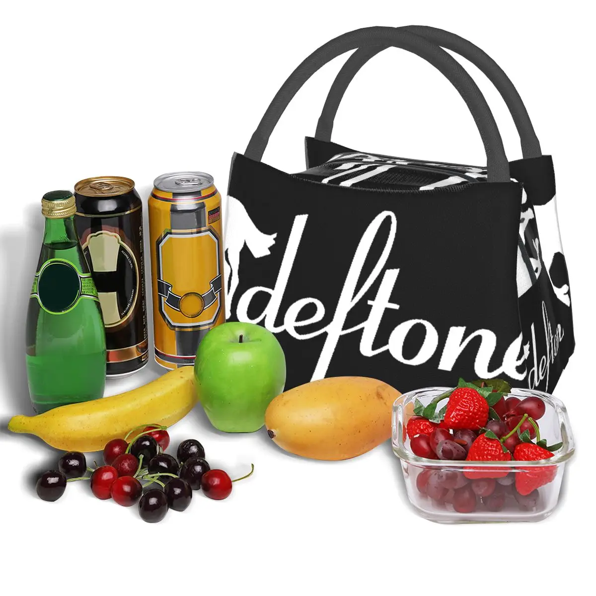 Deftones Logo Portable insulation bag for Cooler Thermal Food Office Pinic Container
