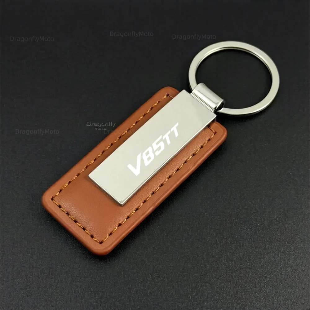 CNC Engraved PU Leather Motorcycle Keychain