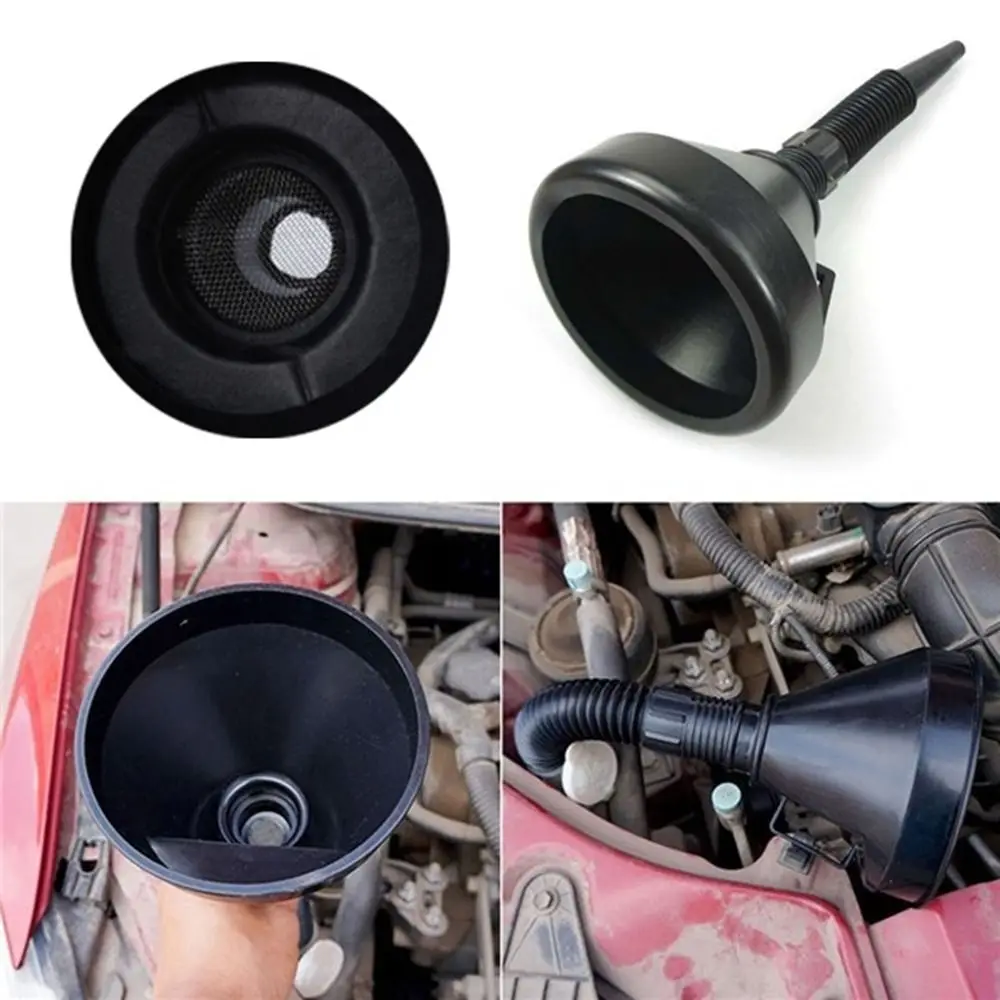 Universal Oil Funnel With Filter Pipe Handle Set Diesel Gas Fuel Filler Tools Car Accessories For Truck Motorcycle