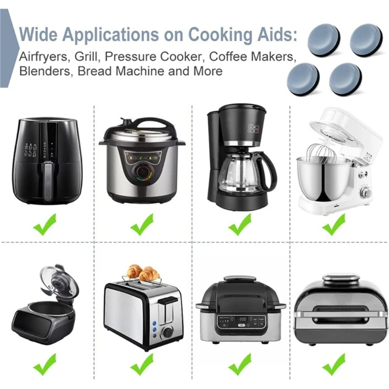 Appliance Sliders 24PCS Self-Adhesive Kitchen Appliance Sliders 2PCS Cord  Organizer Suitable For Kitchen Appliances Coffee Maker - AliExpress