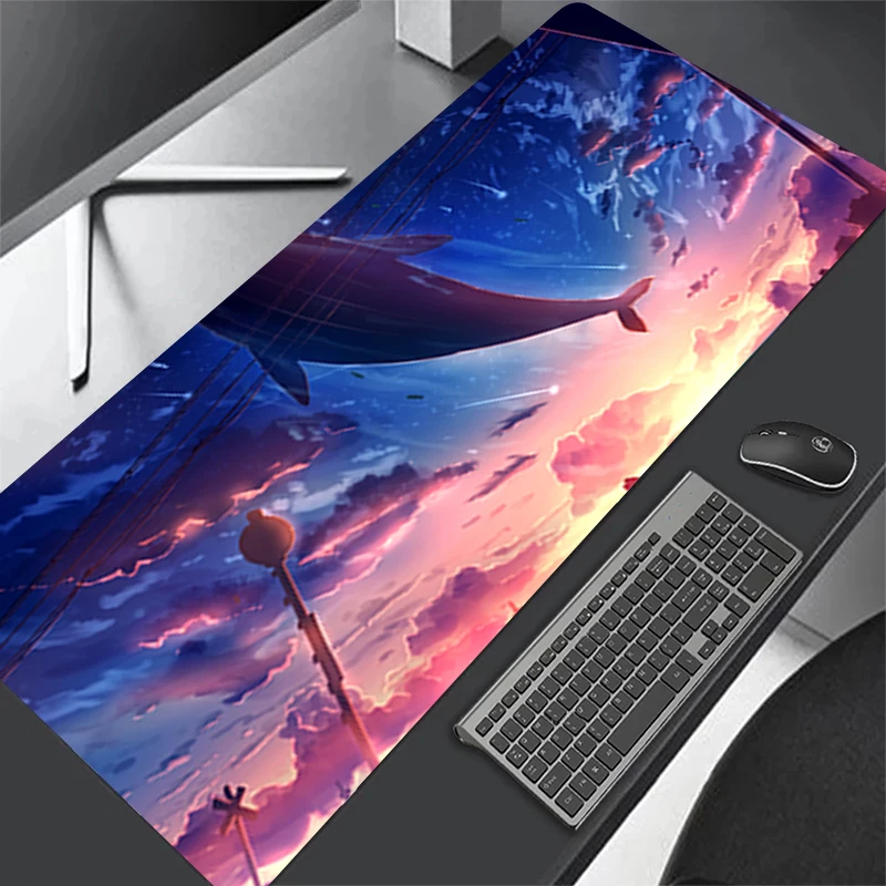 

Pc Cabinet Games Gamer Keyboard Mousepad Anime Mat Gaming Mats Office Xxl Sea Whales Computer MousePad 900x400 Desk Accessories