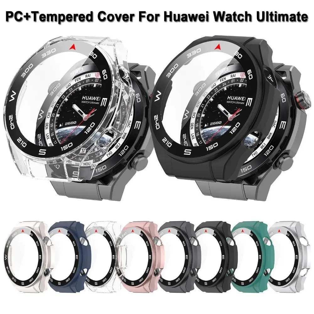 Transparent Full PC Protective Case with Tempered Glass