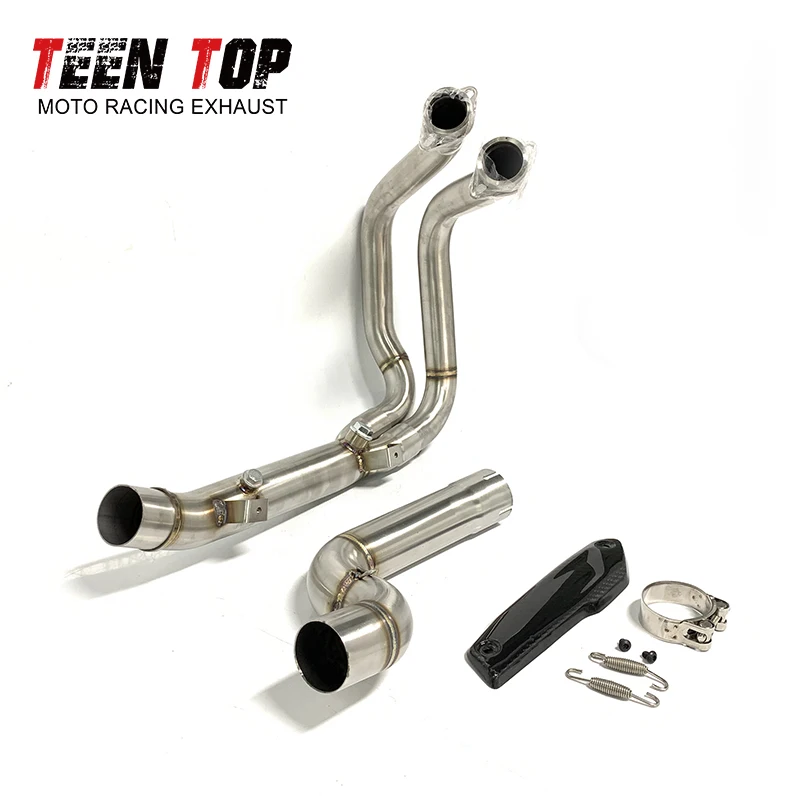 Motorcycle Exhaust Full System Link Pipe With Carbon Fiber Cover For BMW F900R F900XR Exhaust Pipe 2020-2021 - Image 3
