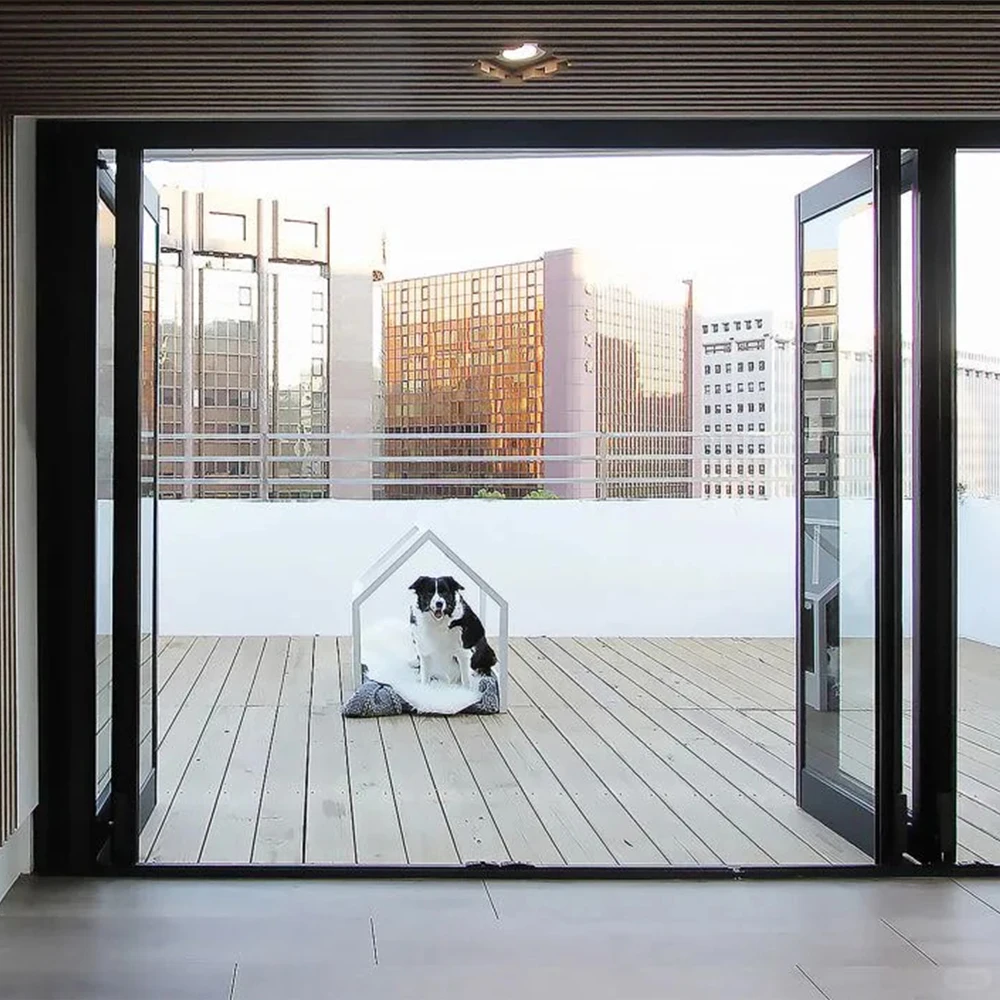 Sixinalu Accordion Front Doors Folding Exterior Interior Aluminum Sliding Double Glass Garden Door Home Decor Panel