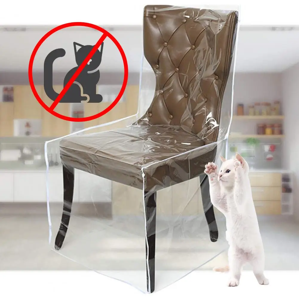 Good Easy Clean Clear Dining Chair Slipcover Chair Protector PVC Plastic Universal